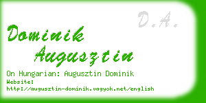 dominik augusztin business card